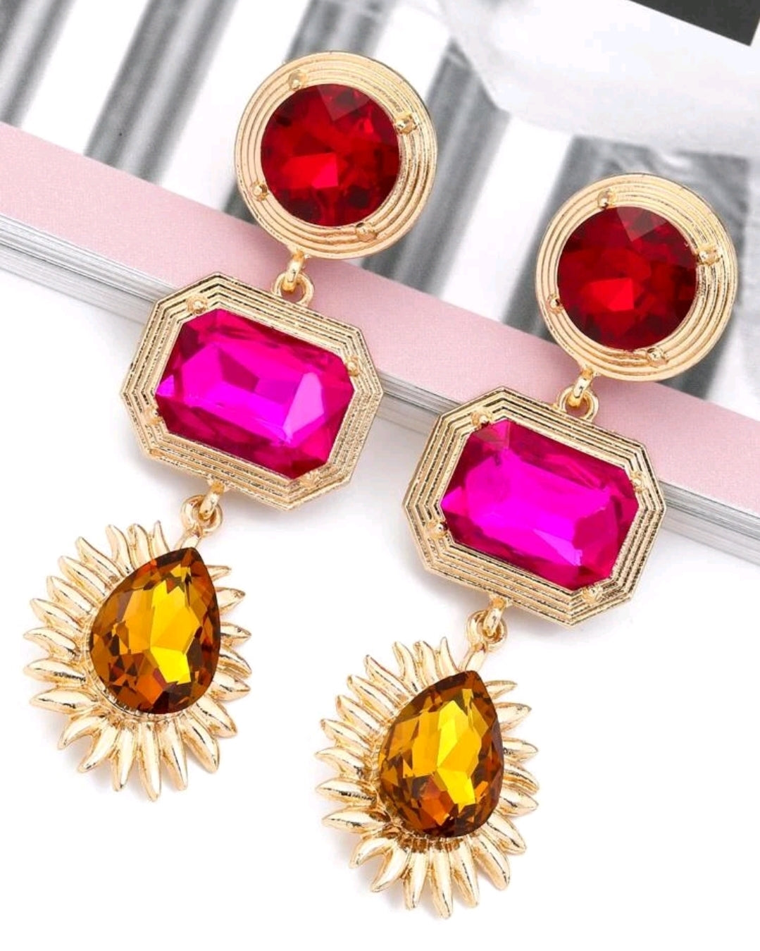 The Three Stone Earrings