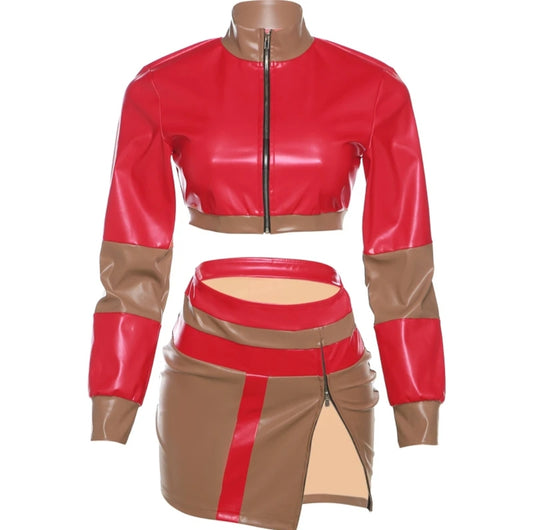 The Nena Two-tone Skirt Set