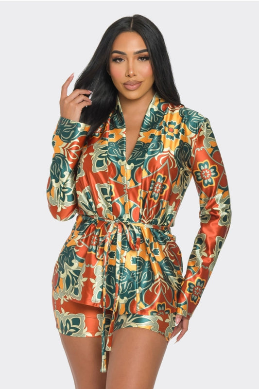 The Serai Satin Short Set
